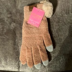 Simply Southern Soft & Fuzzy Gloves tan New with Tags